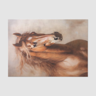 栗色の馬の美しい肖像画 薄葉紙