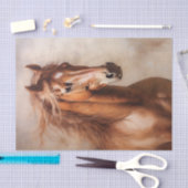 栗色の馬の美しい肖像画 薄葉紙 (クラフト)