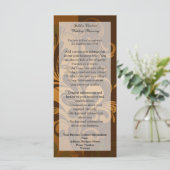 栗色ブラウン/ゴールド/グリーンのラックカード/メニュー/プログラム (スタンド正面)