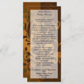 栗色ブラウン/ゴールド/グリーンのラックカード/メニュー/プログラム (正面/裏面)