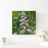 栗花 スクエア壁時計 (ホーム)