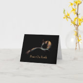 栗馬影地上平和 カード (黄色い花)