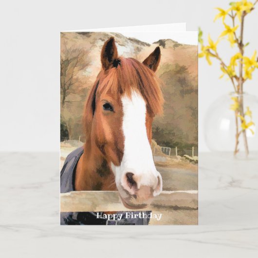 栗馬 カード (黄色い花)