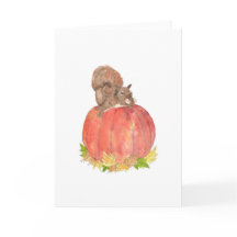 栗鼠とカボチャの秋