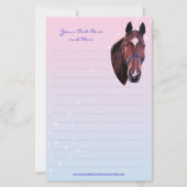 栗(くり)馬(ば)白星(しき)筆(ふく) 便箋 (正面)