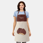 栗 エプロン (着用した状態)