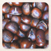 栗 スクエアペーパーコースター (正面)