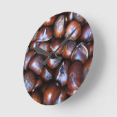 栗 ラウンド壁時計 (傾斜)