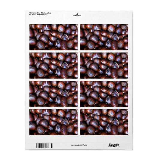 栗 ラベル (フルシート)