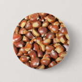 栗–211079栗の甘栗の甘栗のデリ 缶バッジ (正面)