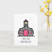 校千鳥格子の舎 カード (黄色い花)