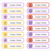 校名ラベルシール花デザイン シール (正面)