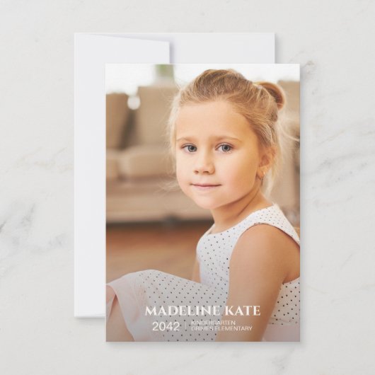 校年写真記念カード (正面)