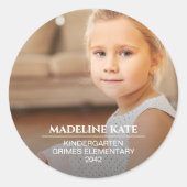 校年記念の写真 ラウンドシール (正面)