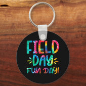 校庭デイおもしろい絞り染めフィールドデイ2022ティーシュ キーホルダー (正面)