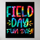 校庭デイおもしろい絞り染めフィールドデイ2022ティーシュ ポスター (正面)