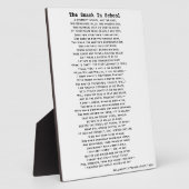 校歌のポスター フォトプラーク (側面)