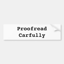 校正されたCarfully バンパーステッカー