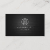 校正者による文書のガラスアイコンの発行 名刺 (正面)