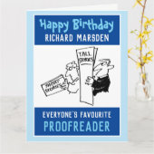 校正者へのハッピーバースデー カード (黄色い花)