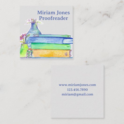 校正者コピーライター本読集 スクエア名刺 (正面/裏面)