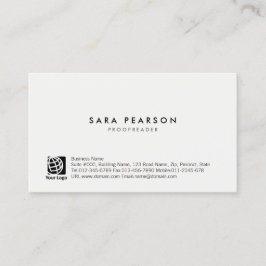 校正者プリント出版シンプルミニマル 名刺