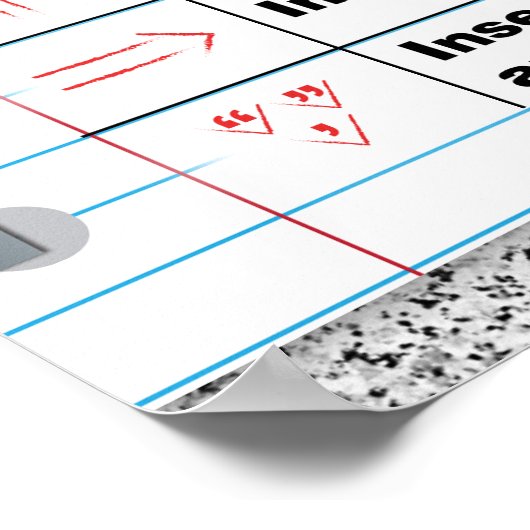 校正者マークのポスター ポスター (角)