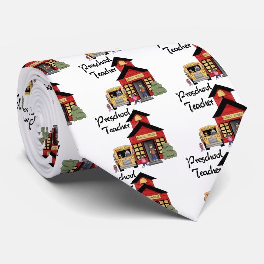 校舎の就学前の先生のTシャツおよびギフト ネクタイ (ロール)