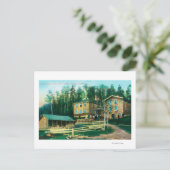 校舎及び郵便局の外観 ポストカード (スタンド正面)