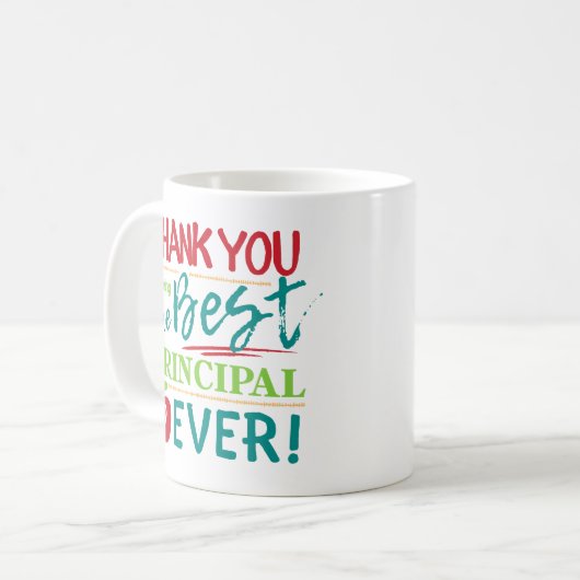 校長になってくれて最高のありがとう コーヒーマグカップ (正面左)