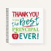 校長になってくれて最高のありがとう ノートブック (正面)