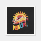 校長になる新学期だ スタンダードカクテルナプキン (正面)