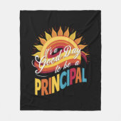 校長になる新学期だ フリースブランケット (正面)