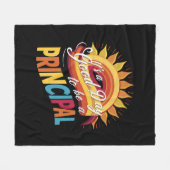 校長になる新学期だ フリースブランケット (正面(横))