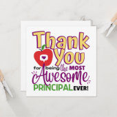 校長に感謝素晴らし カード (正面/裏面インサイチュ)