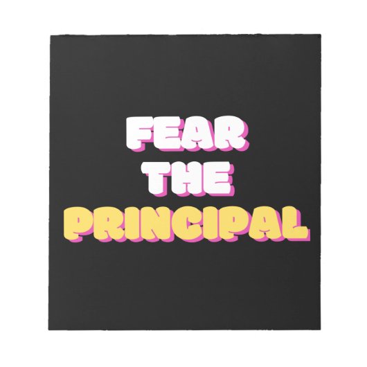 校長を恐れる ノートパッド (正面)