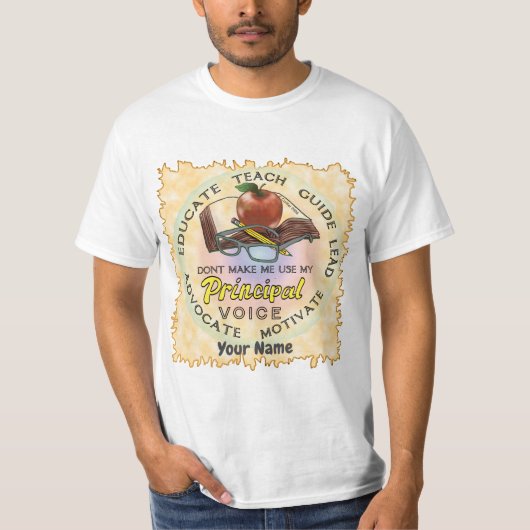 校長先生の声 Tシャツ (正面)