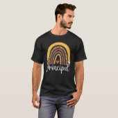 校長初日の学校先生レインボーバック Tシャツ (正面フル)