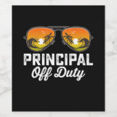 校長勤務外サングラス最終日 ワインラベル (シングルラベル)