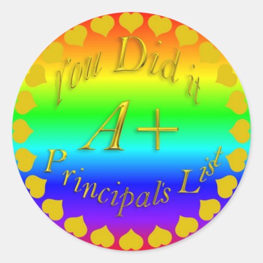 校長名簿シール ラウンドシール (正面)