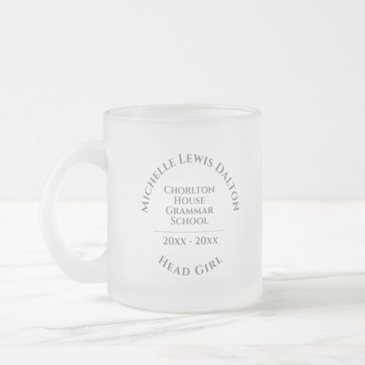 校長女の子曇りガラスのコーヒーマグ フロストグラスマグカップ (左)