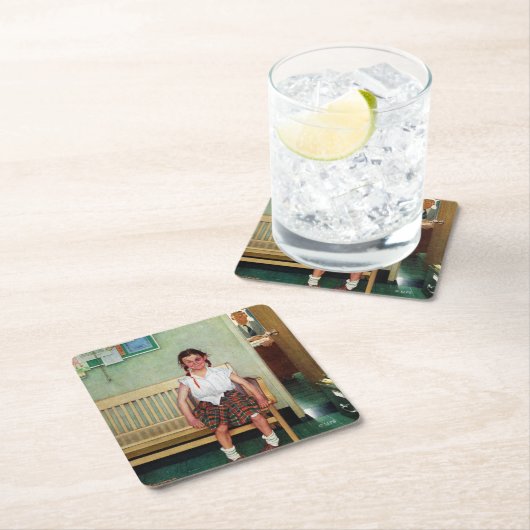 校長室外又は更衣 スクエアペーパーコースター (インサイチュ)