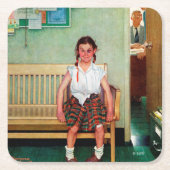 校長室外又は更衣 スクエアペーパーコースター (正面)