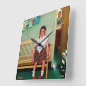 校長室外又は更衣 スクエア壁時計 (傾斜)