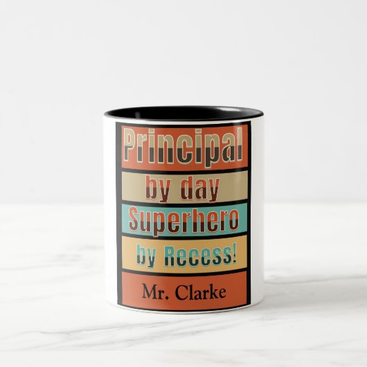 校長日別スーパーヒーローバイリセスカスタム ツートーンマグカップ (中央)