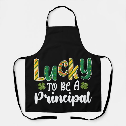 校長時代には幸運だったセント・パトリックの日 エプロン (正面)