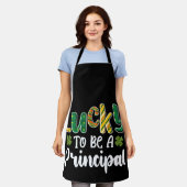校長時代には幸運だったセント・パトリックの日 エプロン (着用した状態)