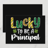 校長時代には幸運だったセント・パトリックの日 招待状 (正面/裏面)