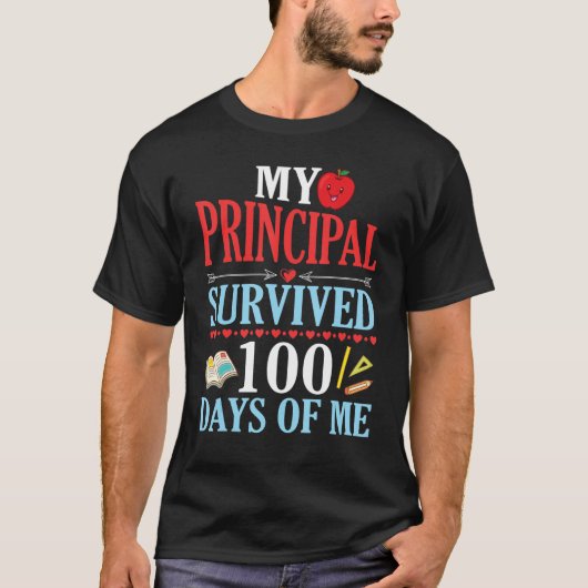 校長生き延び100日の生徒が帰ってきた Tシャツ (正面)