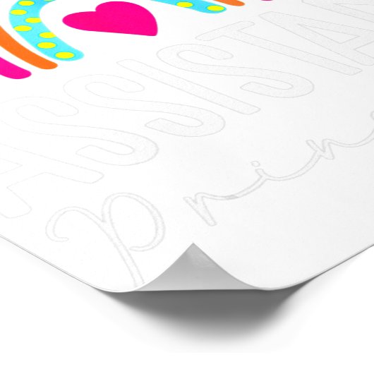 校長補佐レインボーハート職名学校 ポスター (角)